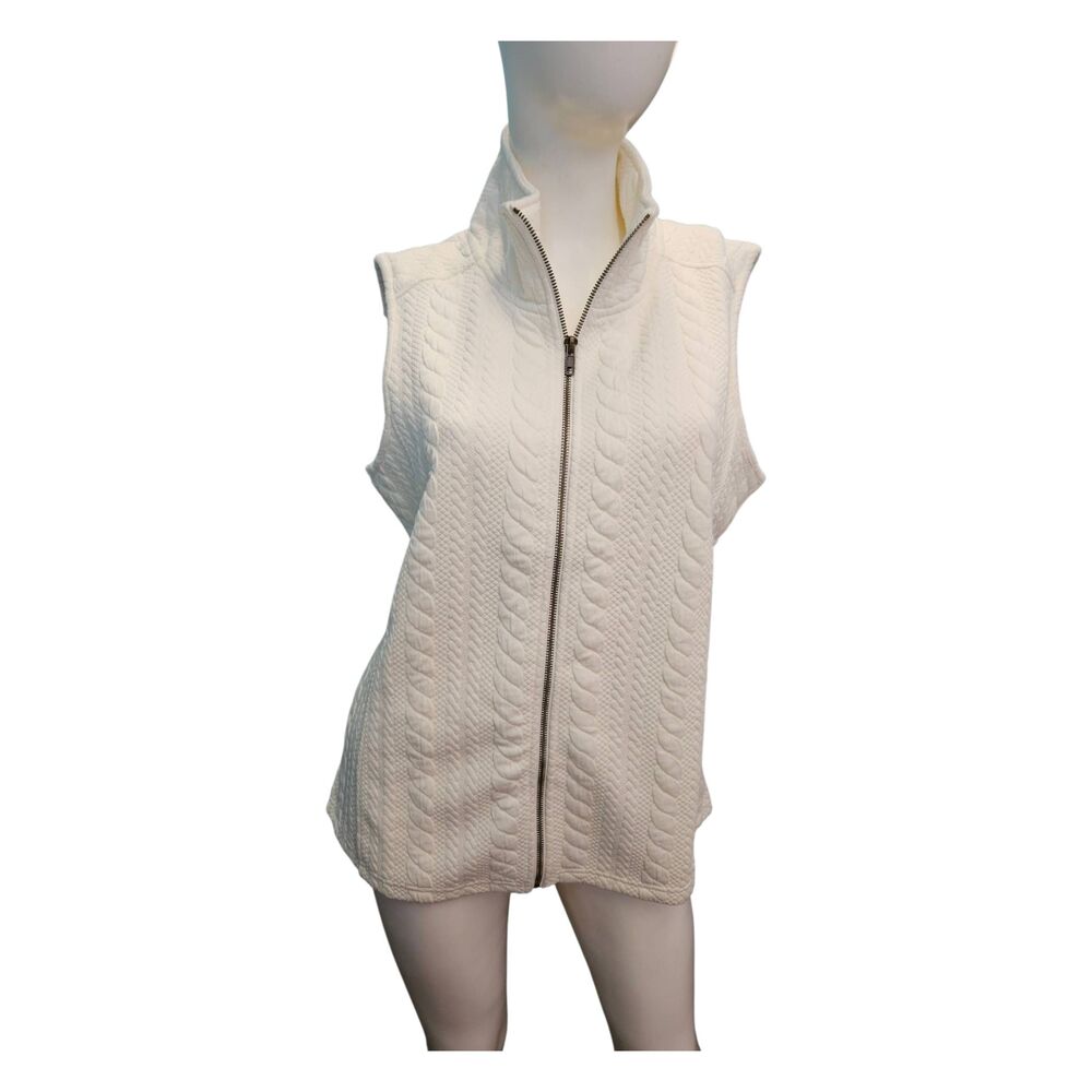 Coldwater Creek Cableknit Vest Womens Sz 14